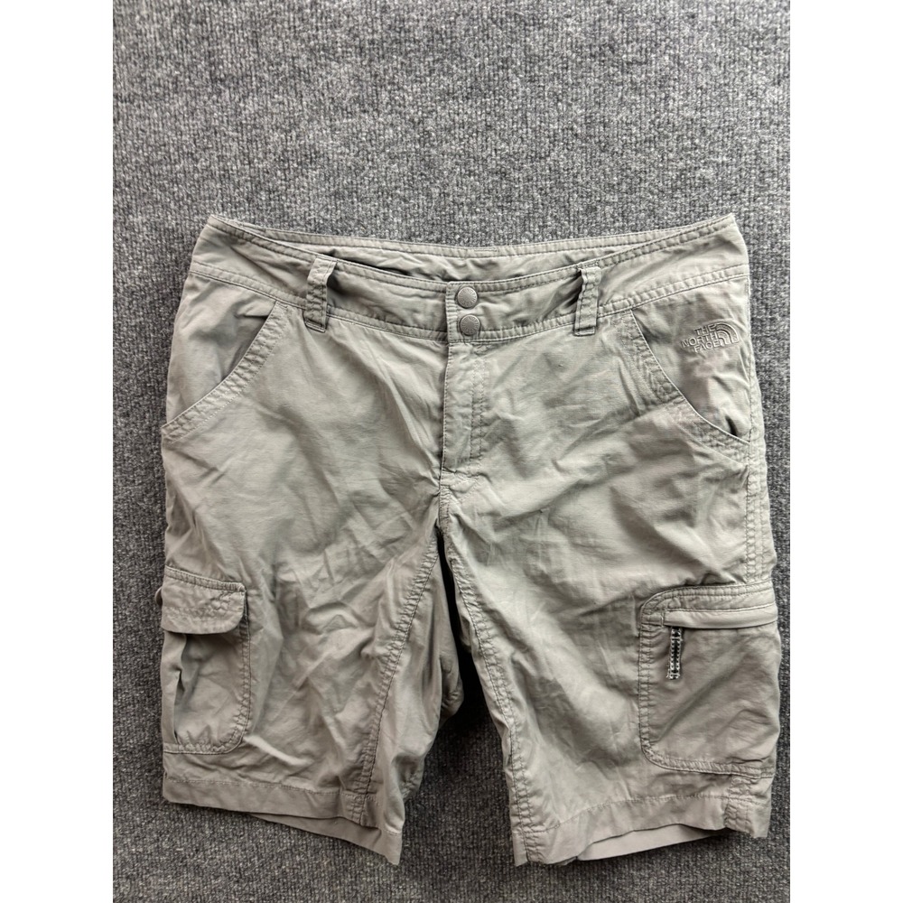 The North Face Cargo Shorts Womens 8 Grey Hiking Outdoor Nylon Activewear